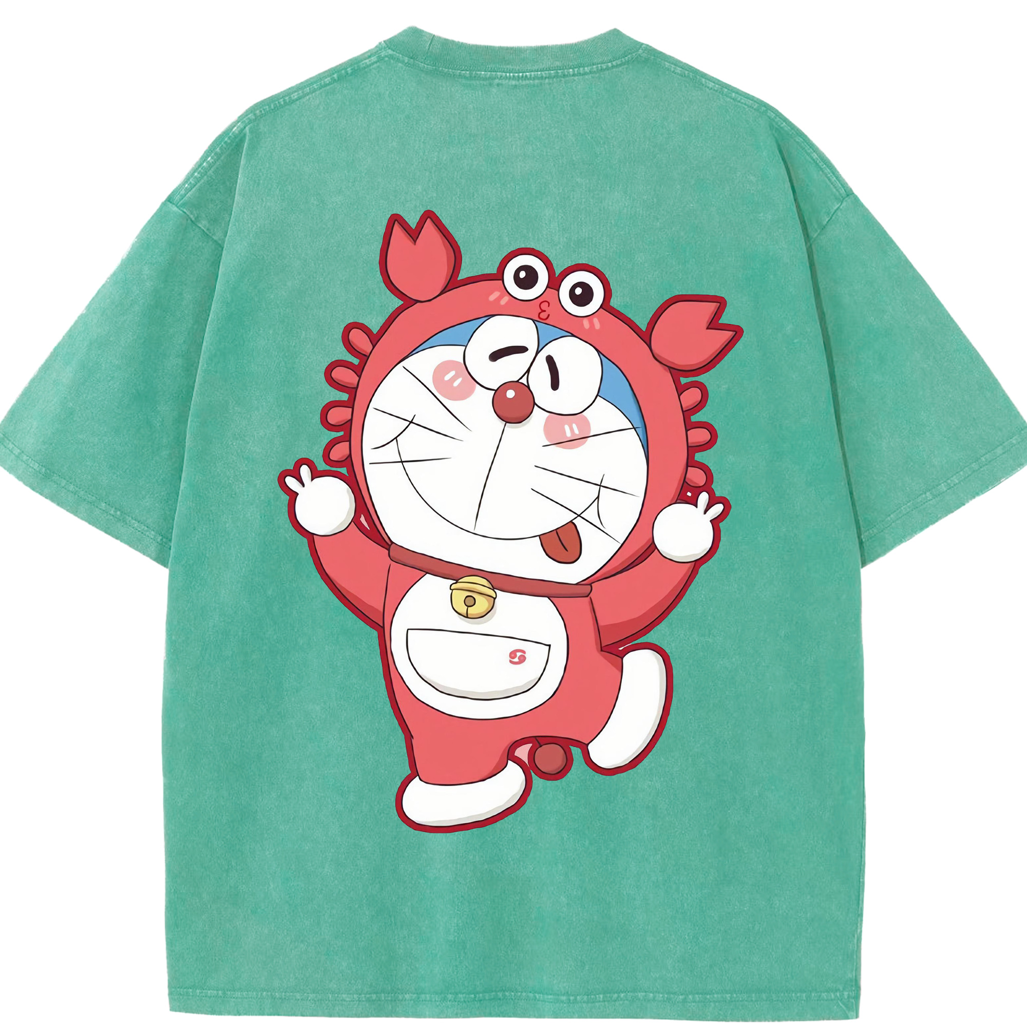 （画像用） ドラえもん Doraemon 綿100% ヴィンテージ風 半袖Tシャツ（背面プリント）